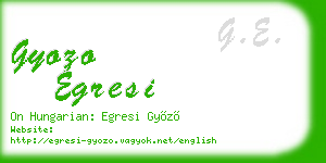 gyozo egresi business card